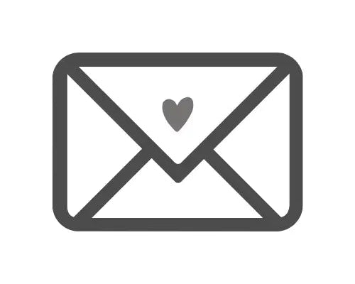 Picto enveloppe avec coeur pour contacter la marque de bijoux M'Joy Creation